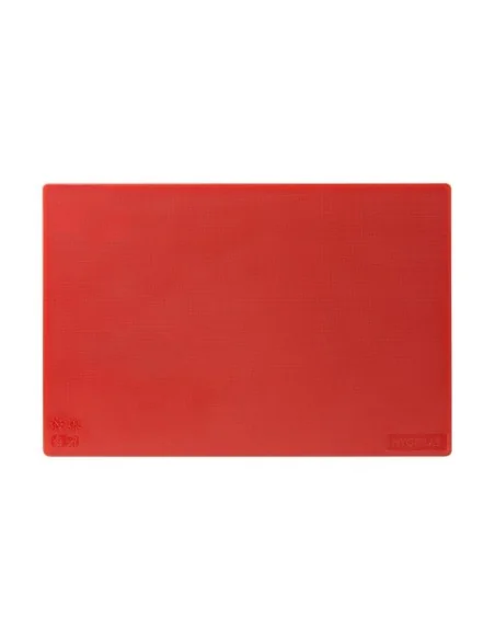 Planche à découper antibactérienne basse densité Hygiplas rouge