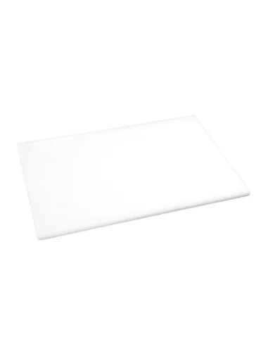 Planche à découper antibactérienne basse densité Hygiplas blanche