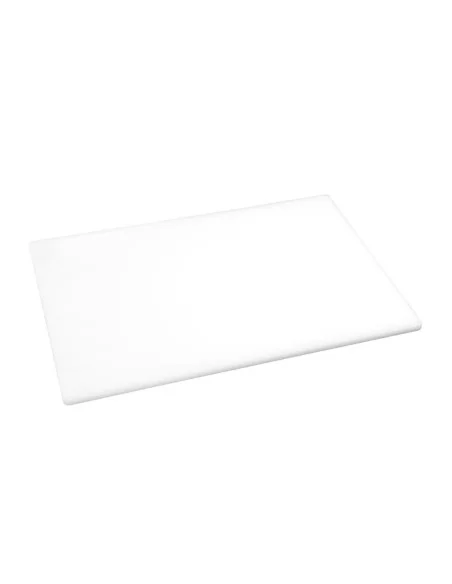 Planche à découper antibactérienne basse densité Hygiplas blanche
