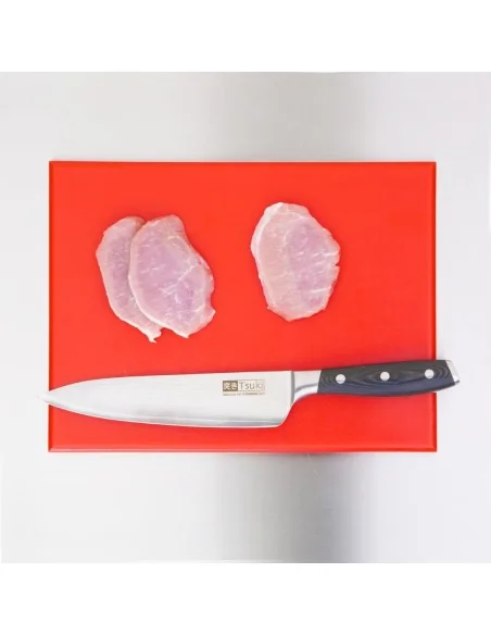 Petite planche à découper haute densité Hygiplas rouge