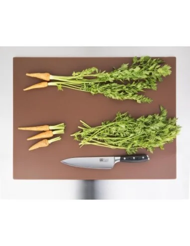 Grande planche à découper basse densité Hygiplas marron