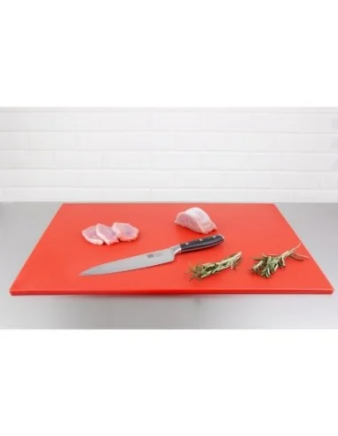Grande planche à découper basse densité Hygiplas rouge