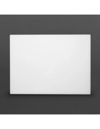 Grande planche à découper épaisse basse densité Hygiplas blanche