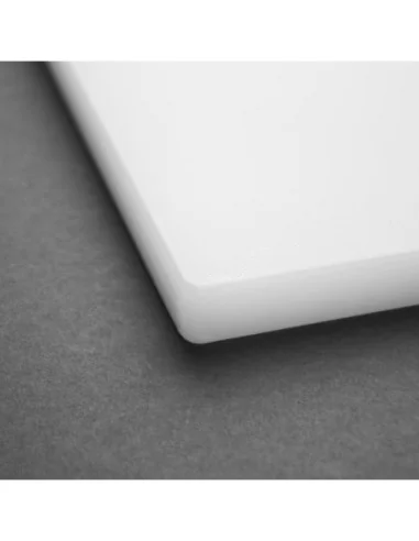 Grande planche à découper épaisse basse densité Hygiplas blanche