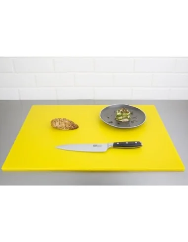 Grande planche à découper basse densité Hygiplas jaune