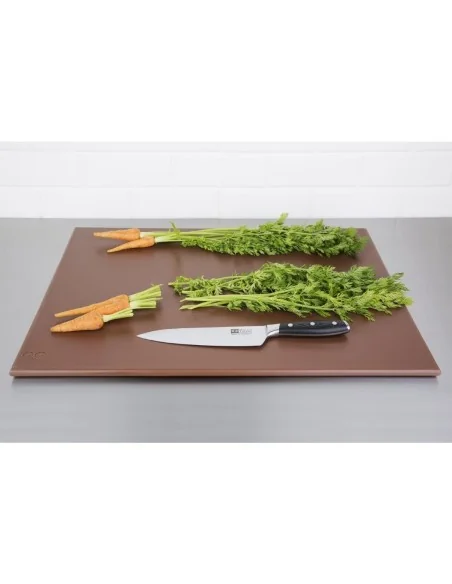 Grand planche à découper haute densité Hygiplas marron