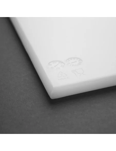 Grande planche à découper haute densité Hygiplas blanche
