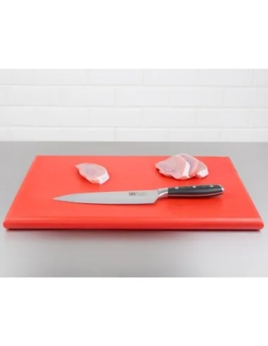 Planche à découper épaisse haute densité Hygiplas rouge