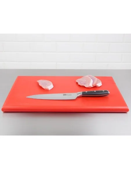 Planche à découper épaisse haute densité Hygiplas rouge