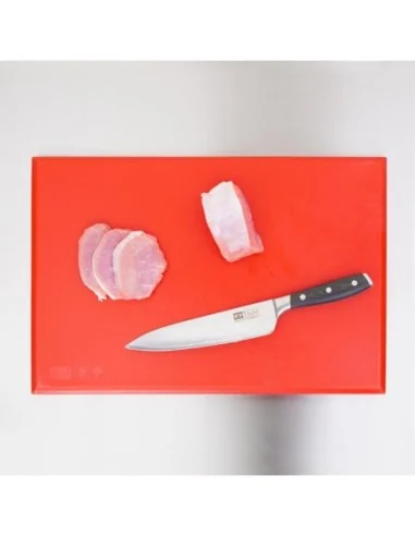 Planche à découper épaisse haute densité Hygiplas rouge