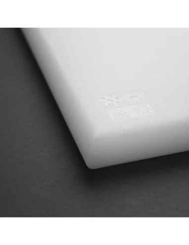 Planche à découper extra large haute densité Hygiplas blanche
