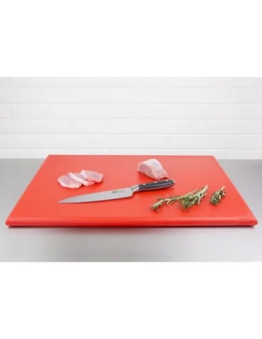 Planche à découper extra large haute densité Hygiplas rouge