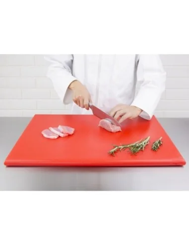 Planche à découper extra large haute densité Hygiplas rouge