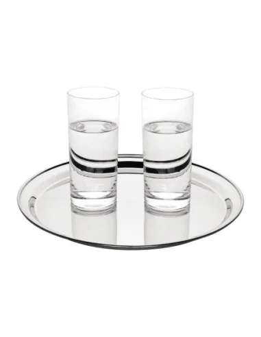 Plateau de service rond inox Olympia 305mm