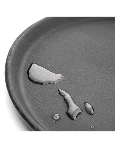 Plateau antidérapant en fibre de verre Olympia Kristallon rond noir 280mm