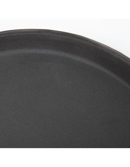 Plateau antidérapant en fibre de verre Olympia Kristallon rond noir 356mm