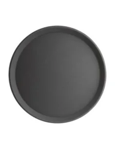 Plateau antidérapant en fibre de verre Olympia Kristallon rond noir 406mm