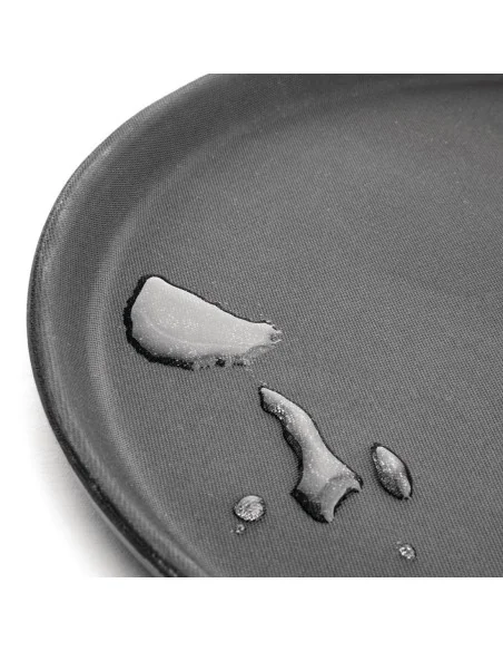 Plateau antidérapant en fibre de verre Olympia Kristallon rond noir 406mm