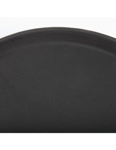 Plateau antidérapant en fibre de verre Olympia Kristallon rond noir 406mm