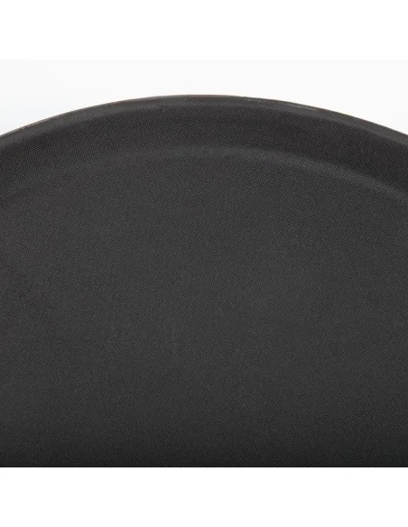 Plateau antidérapant en fibre de verre Olympia Kristallon rond noir 406mm