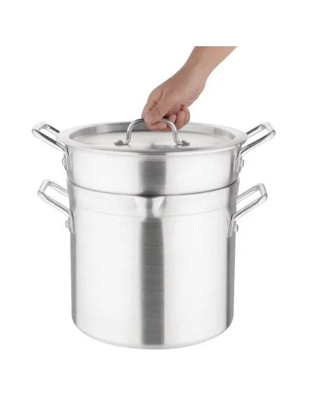 Marmite bain marie aluminium Vogue 10L