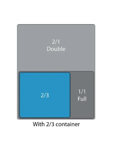 Bac Gastronorme inox GN 2/3 100mm Vogue