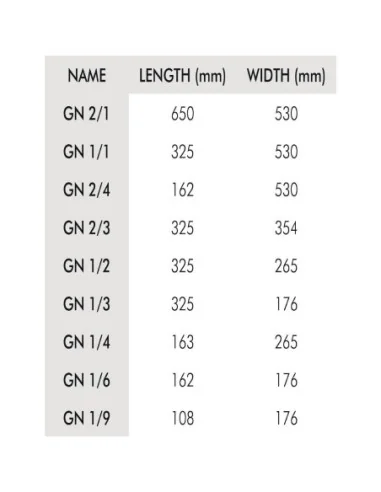 Bac Gastronorme inox GN 2/3 100mm Vogue