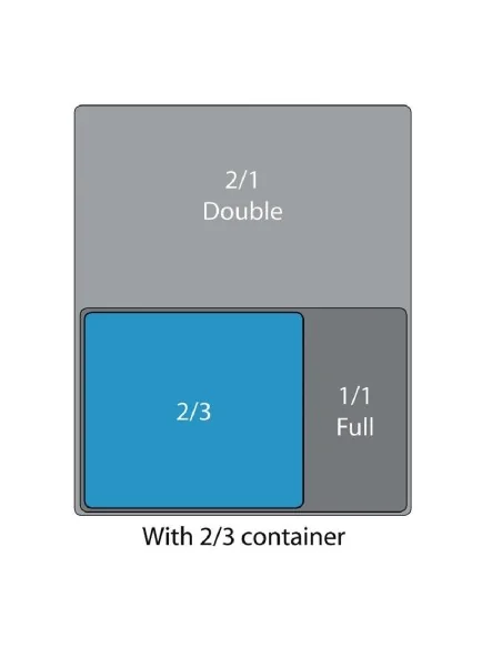 Bac Gastronorme inox GN 2/3 150mm Vogue