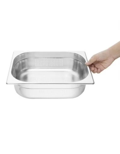 Bac Gastronorme inox perforé GN 1/2 100mm Vogue