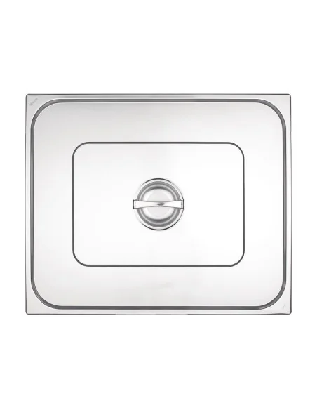 Couvercle GN 2/1 inox double Vogue