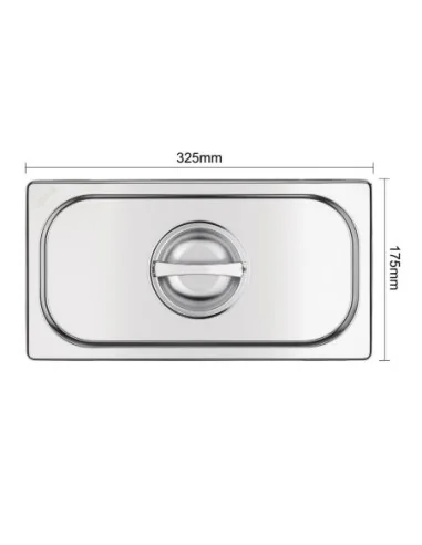 Couvercle GN 1/3 inox Vogue