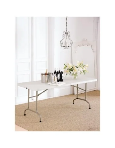 Table pliable au centre Bolero blanche 1829mm