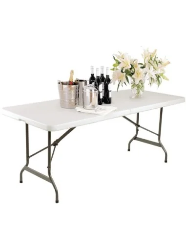 Table pliable au centre Bolero blanche 1829mm