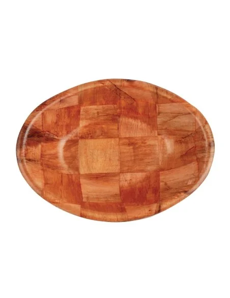 Corbeille ovale en bois grand modèle