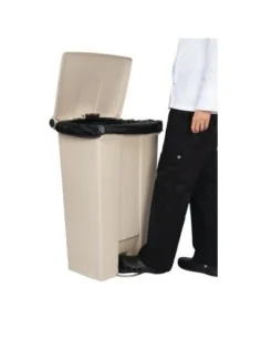 Conteneur à pédale Rubbermaid Step-On beige 87L 2