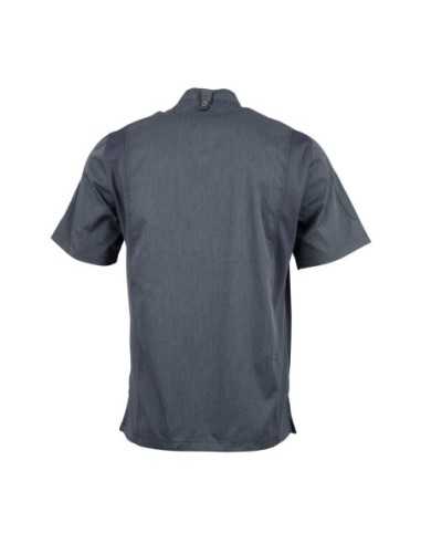 Veste de cuisine mixte légère manches courtes à fermeture éclair Springfield Chef Works Urban bleu encre S