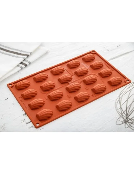 Plaque 20 mini-madeleines en silicone Pavoni Formaflex
