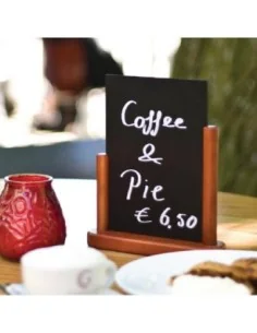 Ardoise de table Securit finition acajou 170 x 155mm 2