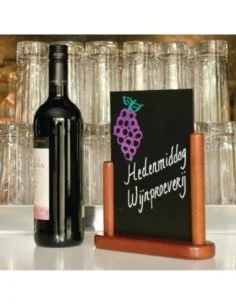 Ardoise de table Securit finition acajou 280 x 200mm 2