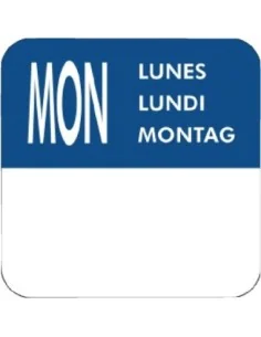 Ensemble d étiquettes codes couleurs Vogue jour de la semaine 24mm (Lot de 7000) 2