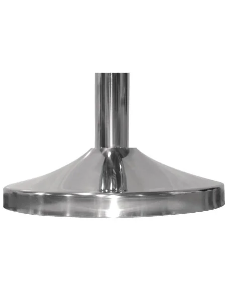 Poteau d accueil en acier inoxydable Bolero chromé à tête ronde