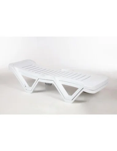 Chaises longues en polypropylène blanches Resol (lot de 4)