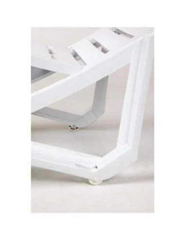 Chaises longues en polypropylène blanches Resol (lot de 4)