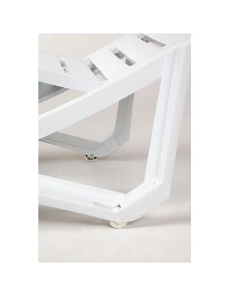 Chaises longues en polypropylène blanches Resol (lot de 4)