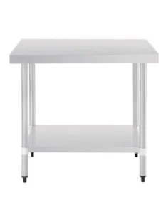 Table de préparation sans rebord en acier inoxydable Vogue 900 x 600mm 2