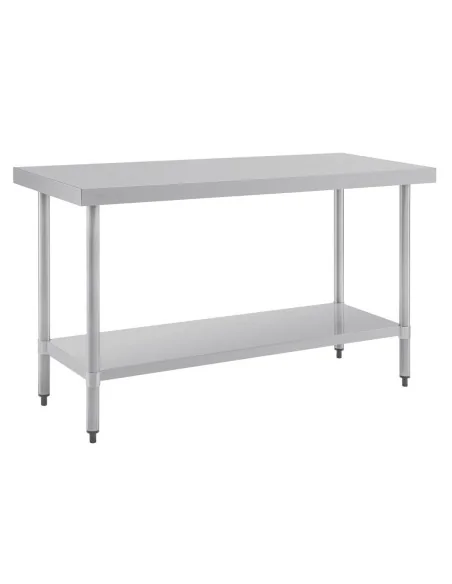 Table de préparation sans rebord en acier inoxydable Vogue 1500 x 600mm