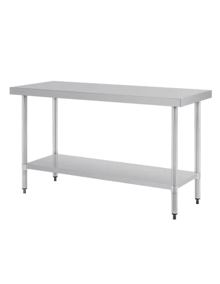 Table de préparation sans rebord en acier inoxydable Vogue 1500 x 600mm