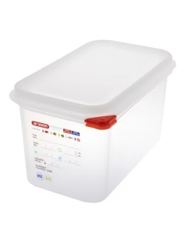 Boîtes alimentaires en polypropylène GN 1/4  Araven 4,3L (lot de 4)