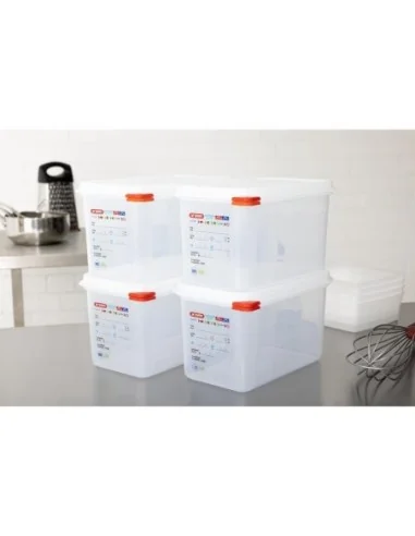 Boîtes alimentaires en polypropylène GN 1/4  Araven 4,3L (lot de 4)