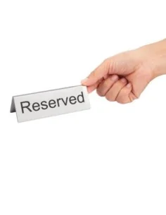 Chevalets de table en acier inoxydable Olympia réservé (Lot de 10) 2